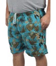 Short Estampado Elastano P M G GG Praia Turquesa